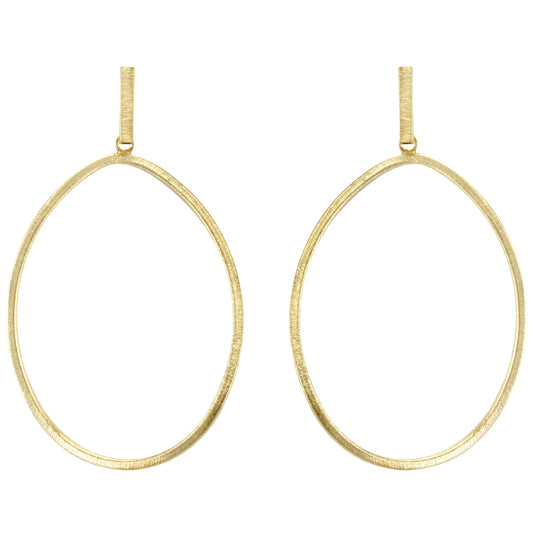 Twisted Oval Hoop Earrings