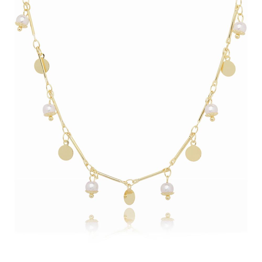 Luna Pearl Disc Choker