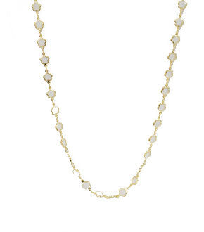 Long Resin Flower Necklace