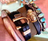 Buddha on Leather Bracelet