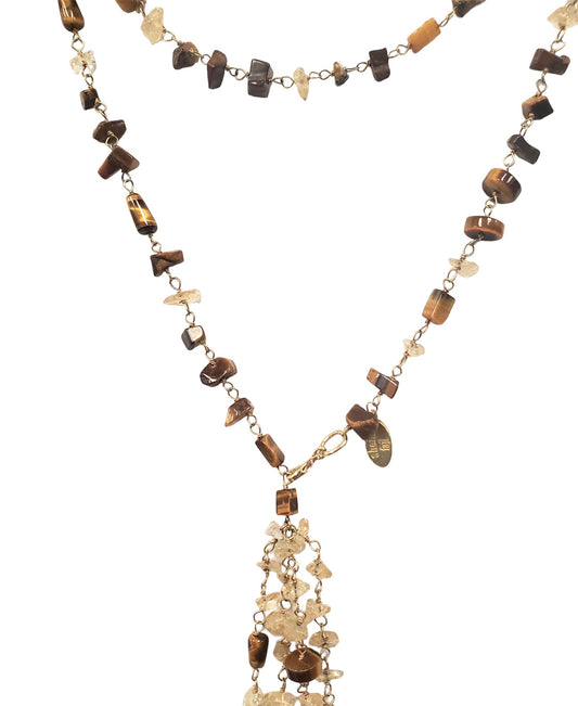Earth Tone Stones on Chain