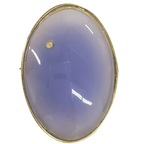 Purple Oval Agate Pin