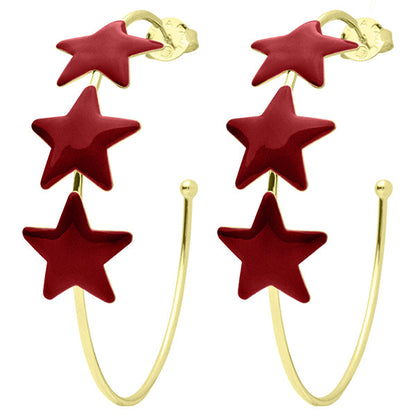 Resin Silvina Star Hoops