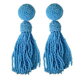 Turquoise Tess Tassel Earrings