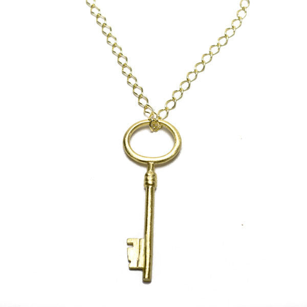 Large Key Charm Necklace
