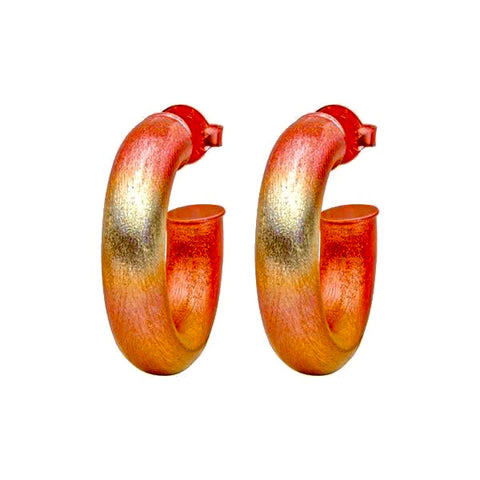Burnished Red Small Chantal Hoops