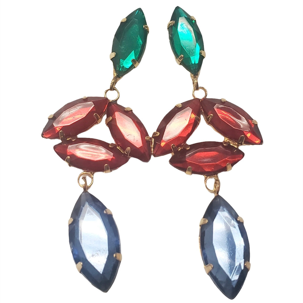 Jewel Tone Dangle Earrings